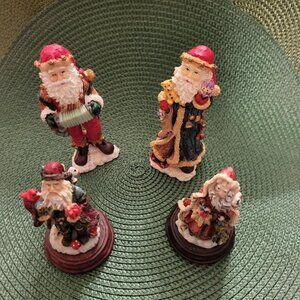 Santa Figurines, Four Total